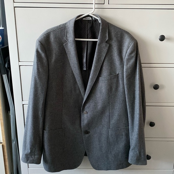 DKNY men’s grey sport coat size 46L - Picture 1 of 5